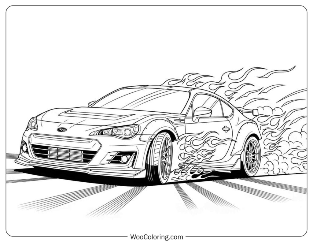 Hot Wheels Subaru BRZ Sport Coupe on Asphalt