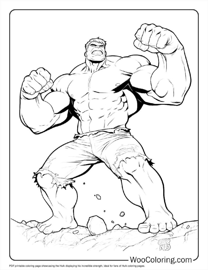 Hulk’s Strength Coloring In For Kids