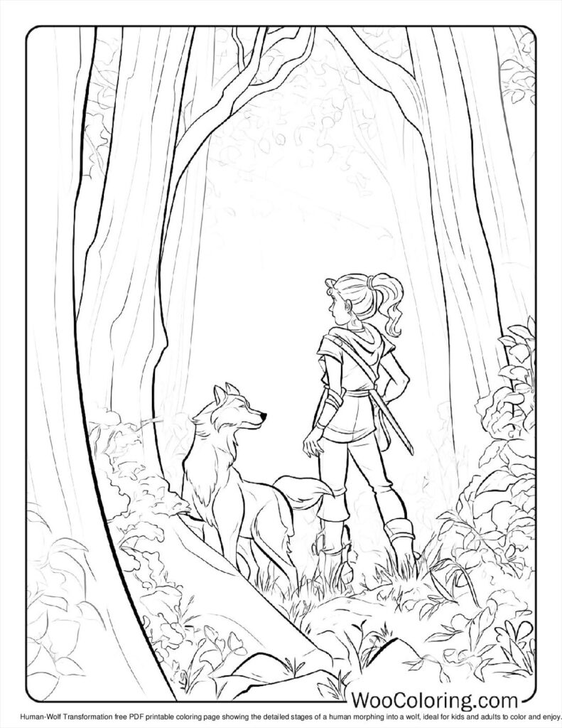 100  Werewolf coloring pages  Free PDF To Print  - 94