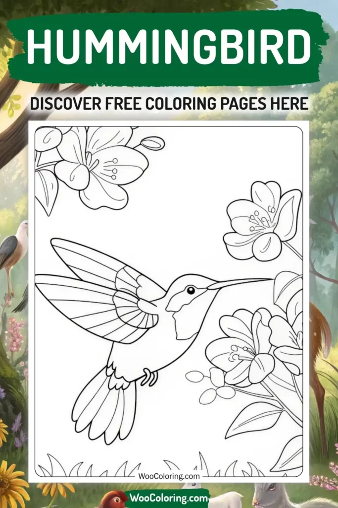 Hummingbird coloring pages designs from animal