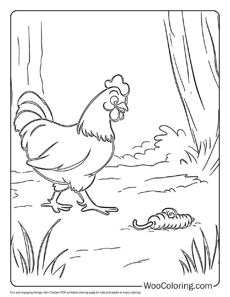 100  Chicken coloring pages  Free PDF To Print  - 42