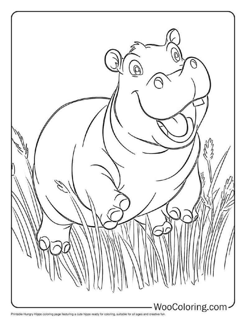 100  Hippo coloring pages  Free PDF To Print  - 36