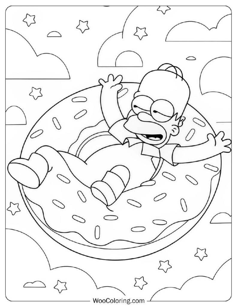 26 Donut Coloring Pages  Free PDF To Print  - 37