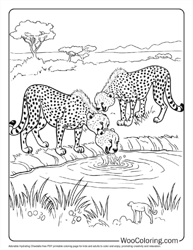 100  Cheetah coloring pages  Free PDF To Print  - 36