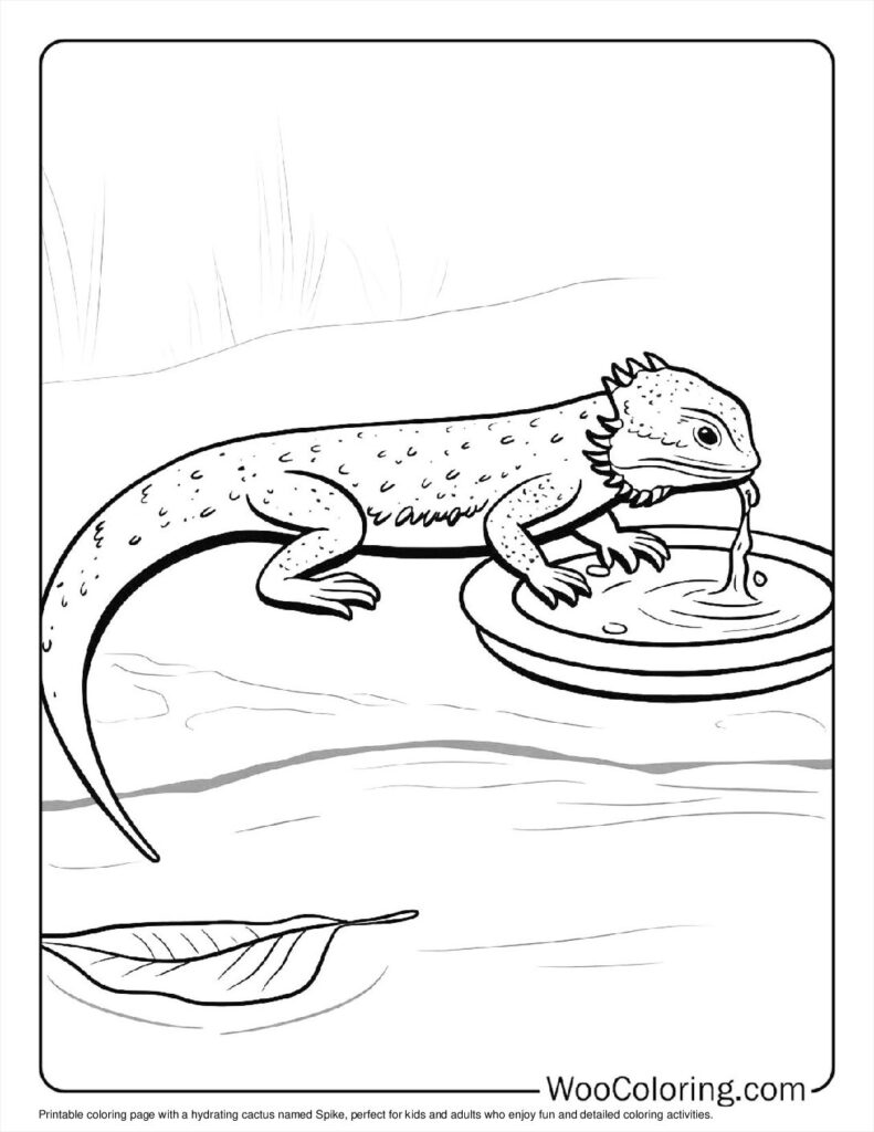 Hydrating Spike Coloring Sheet
