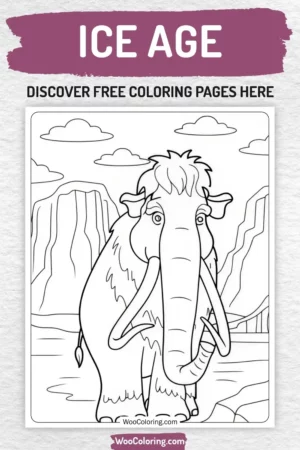 Ice Age coloring pages designs for kids
