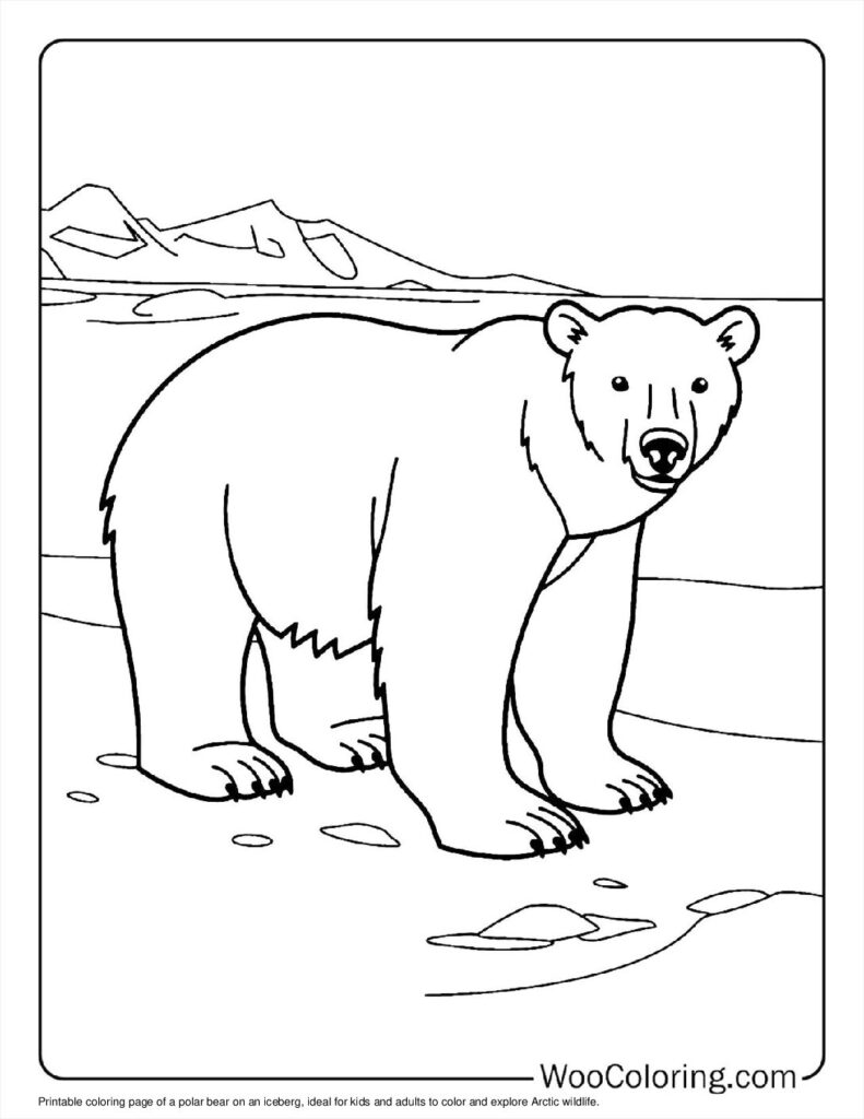 100  Polar Bear coloring pages  Free PDF To Print  - 80