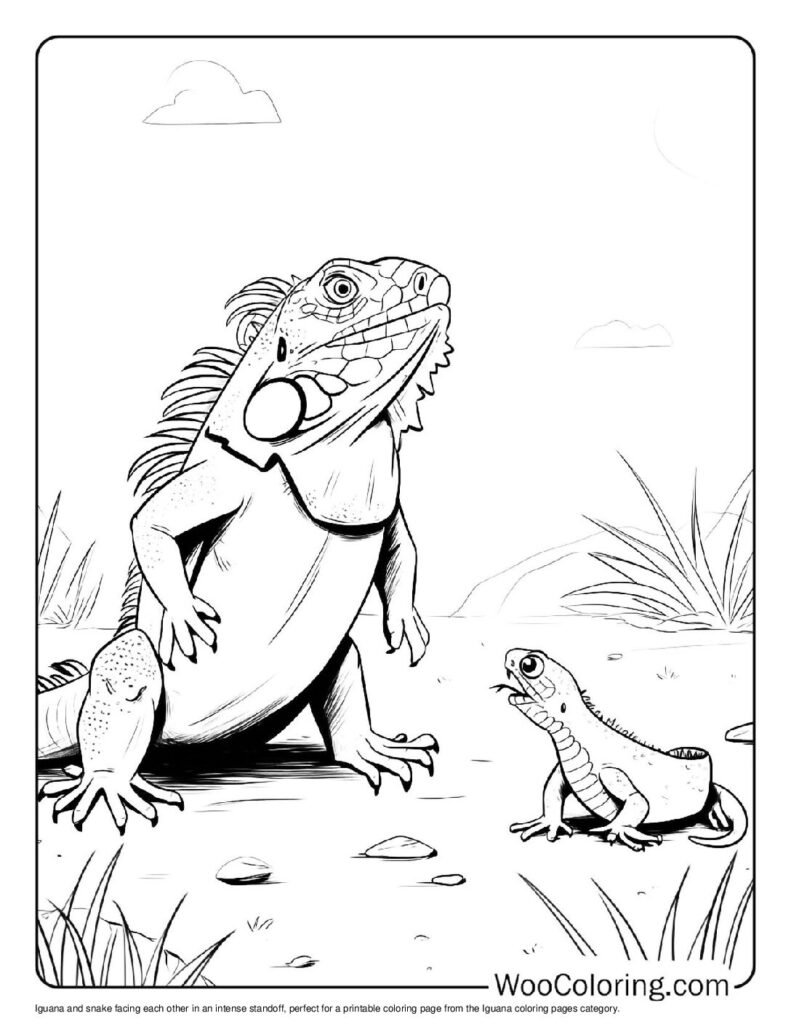 100 Iguana coloring pages Free PDF To Print - 22