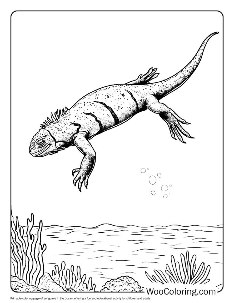 100 Iguana coloring pages Free PDF To Print - 69
