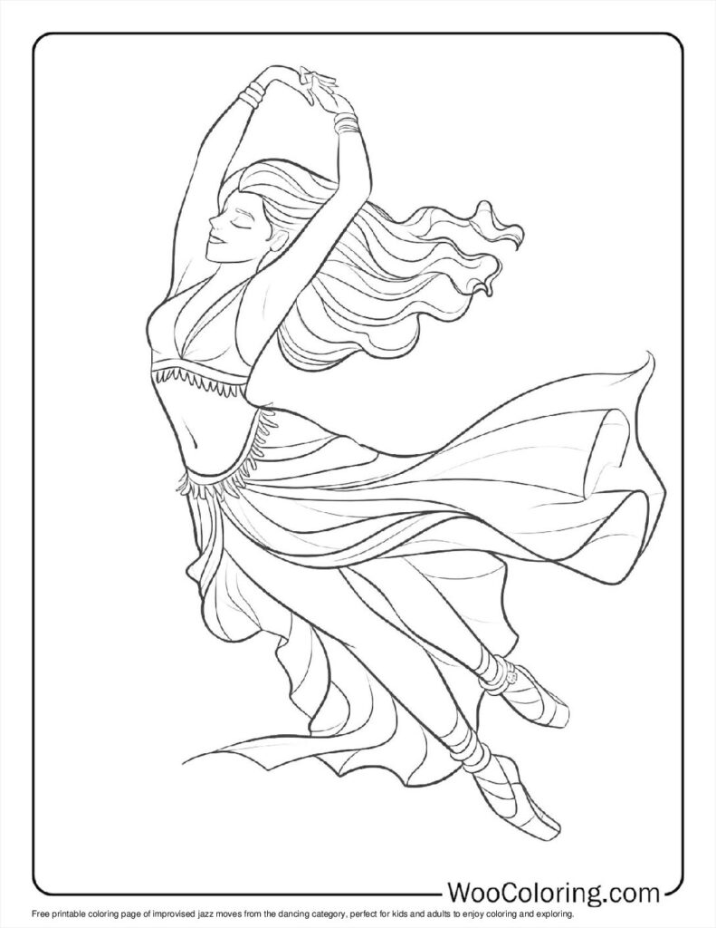 100  Dancing coloring pages  Free PDF To Print  - 89