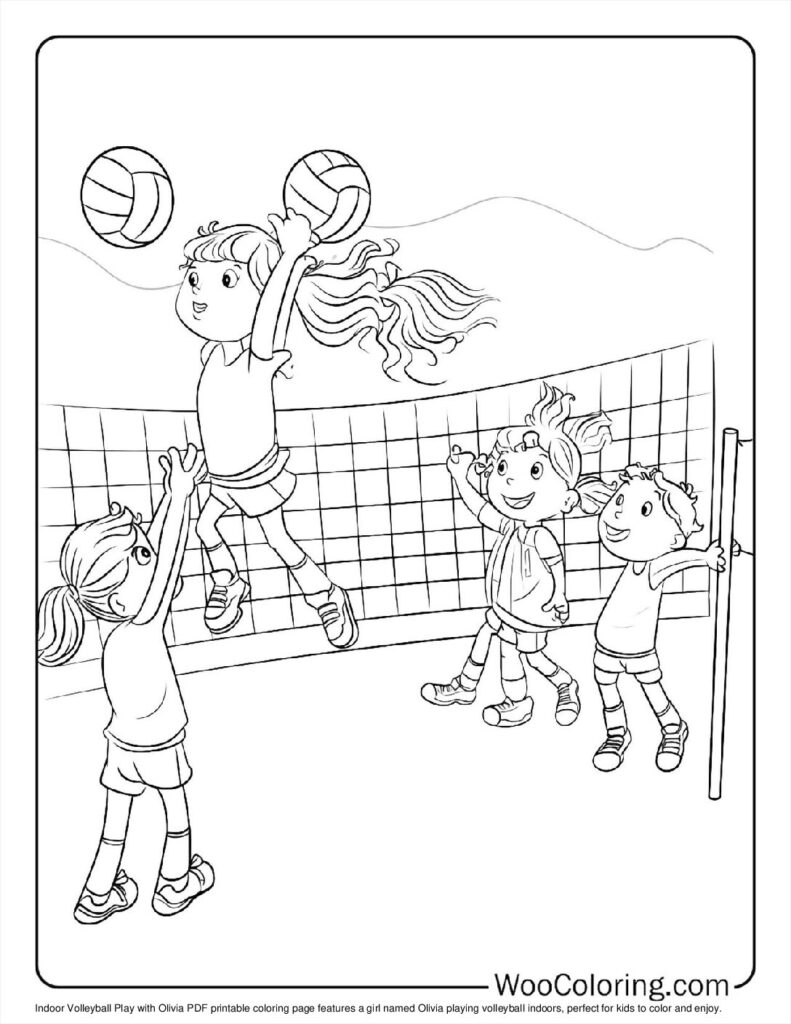 100  Volleyball coloring pages  Free PDF To Print  - 37