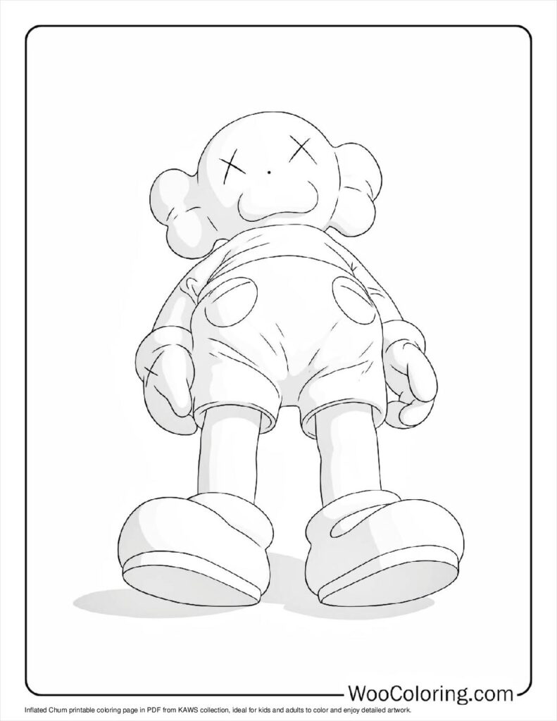100  KAWS coloring pages  Free PDF To Print  - 16