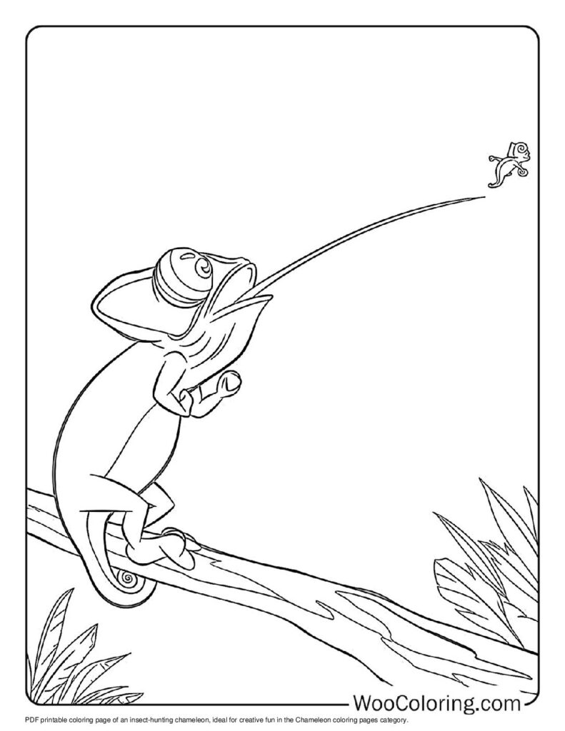 100  Chameleon coloring pages  Free PDF To Print  - 93