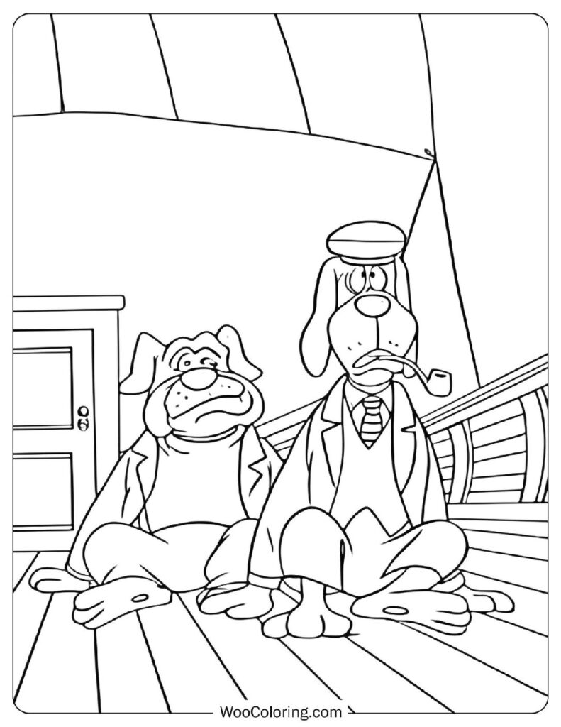 Inspector Dix the Hound Traveling Across the Globe with His Bulldog Companion from Willy Fog Series