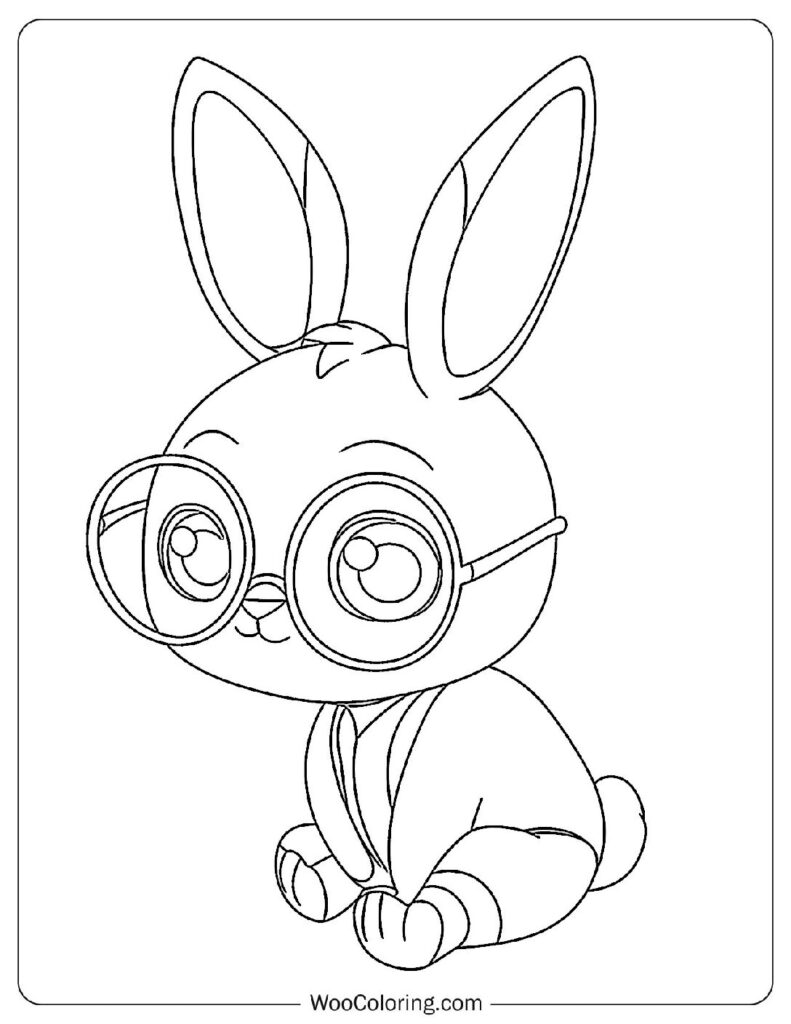Intellectual Rabbit To Color
