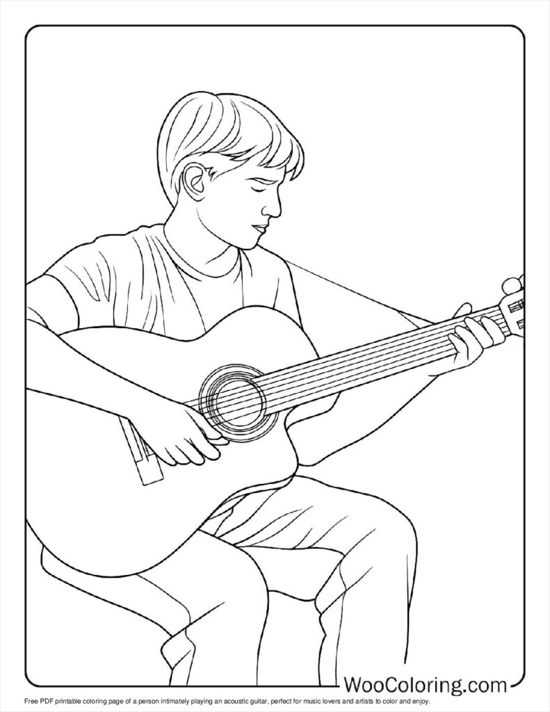 100  Guitar coloring pages  Free PDF To Print  - 68