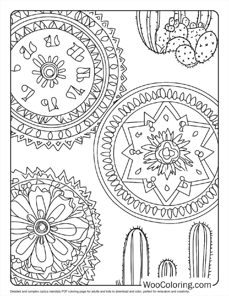 100  Cactus coloring pages  Free PDF To Print  - 52