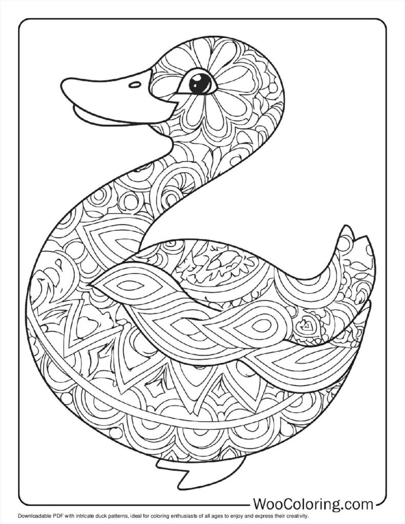 100  Duck coloring pages  Free PDF To Print  - 85