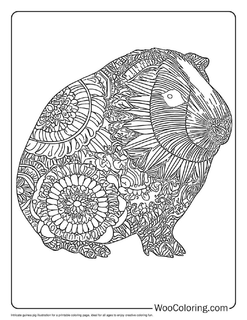 100 Guinea Pig coloring pages Free PDF To Print - 34
