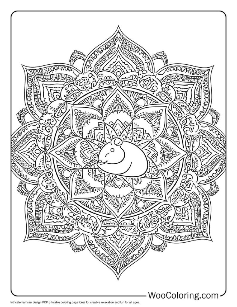 100  Hamster coloring pages  Free PDF To Print  - 95