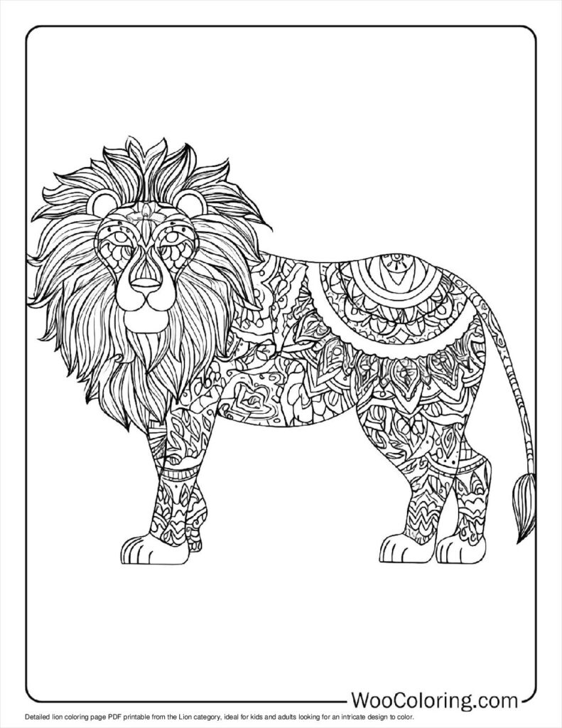 100 Lion coloring pages Free PDF To Print - 23