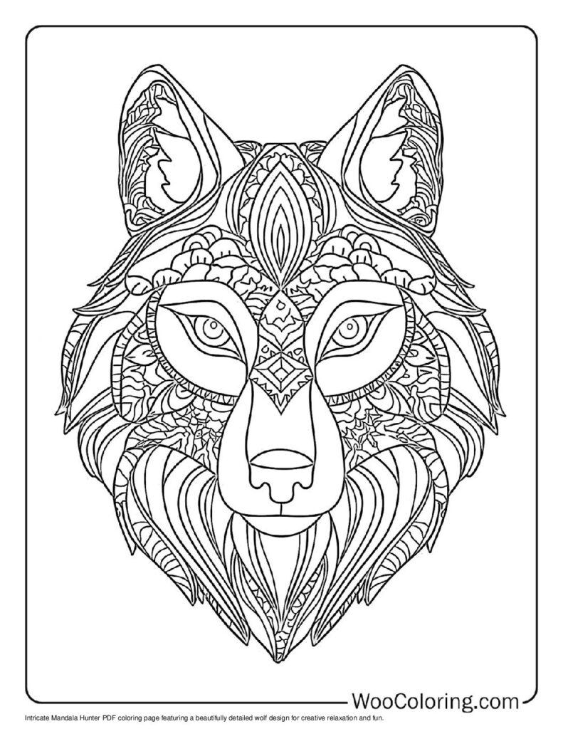 100  Wolf coloring pages  Free PDF To Print  - 52
