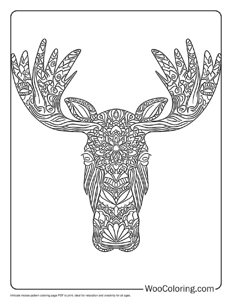 100  Moose coloring pages  Free PDF To Print  - 75