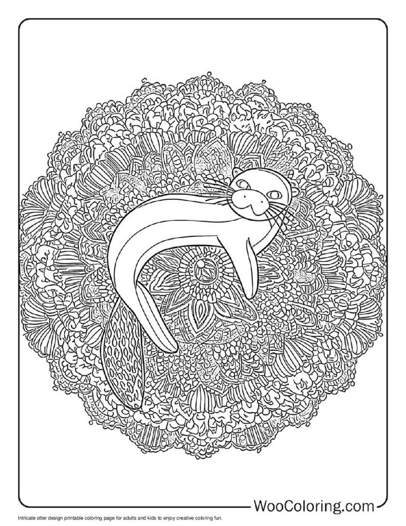 100  Otter coloring pages  Free PDF To Print  - 83