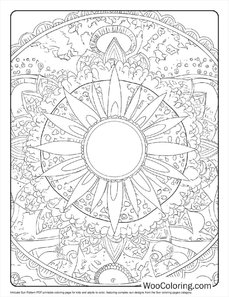 100  Sun coloring pages  Free PDF To Print  - 1