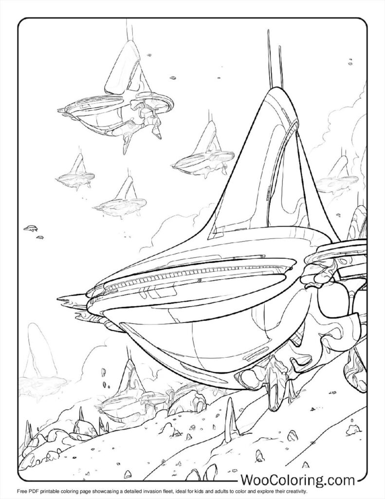 100  Alien coloring pages  Free PDF To Print  - 5