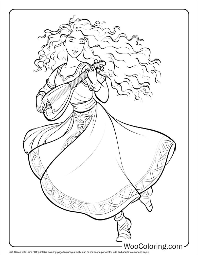 100  Dancing coloring pages  Free PDF To Print  - 31