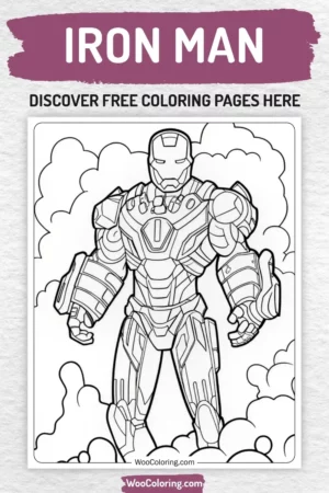 Iron Man coloring pages designs for kids