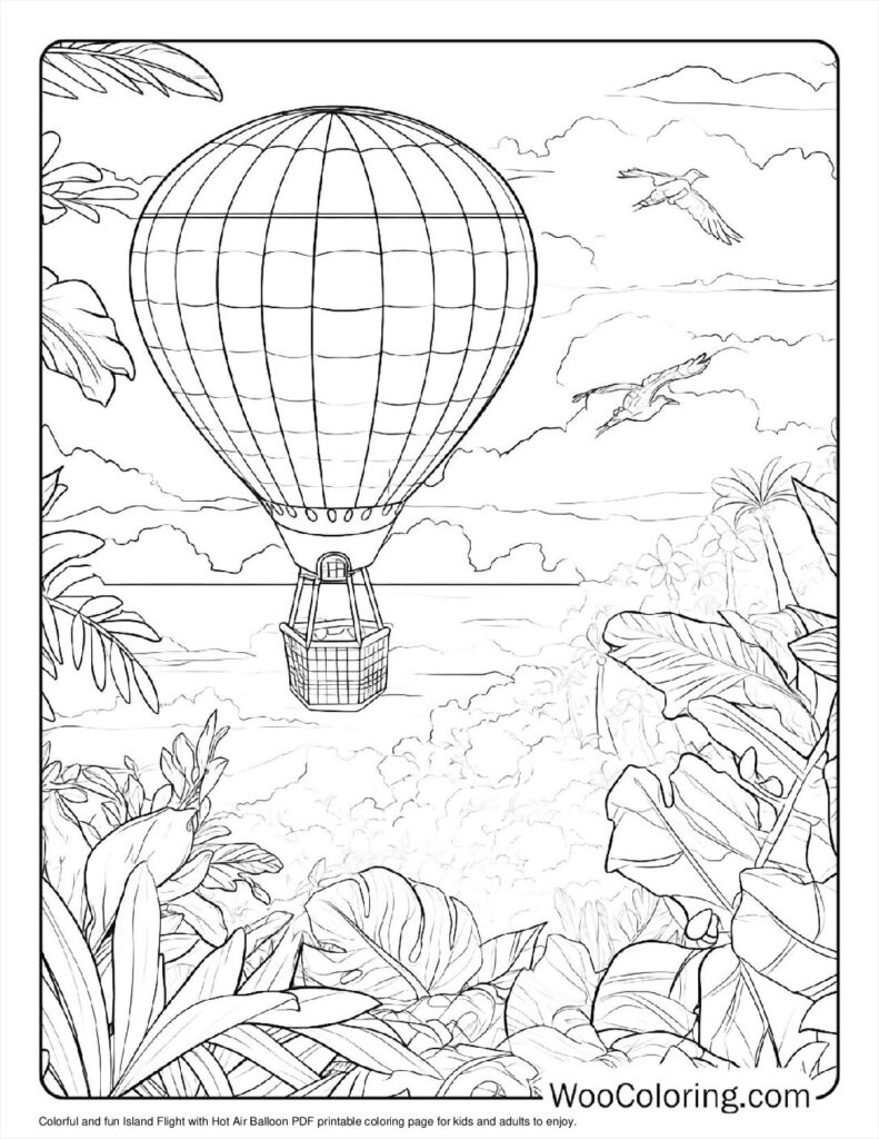 100  Hot Air Balloon coloring pages  Free PDF To Print  - 32