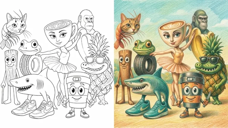 Italian Brainrot Coloring Pages