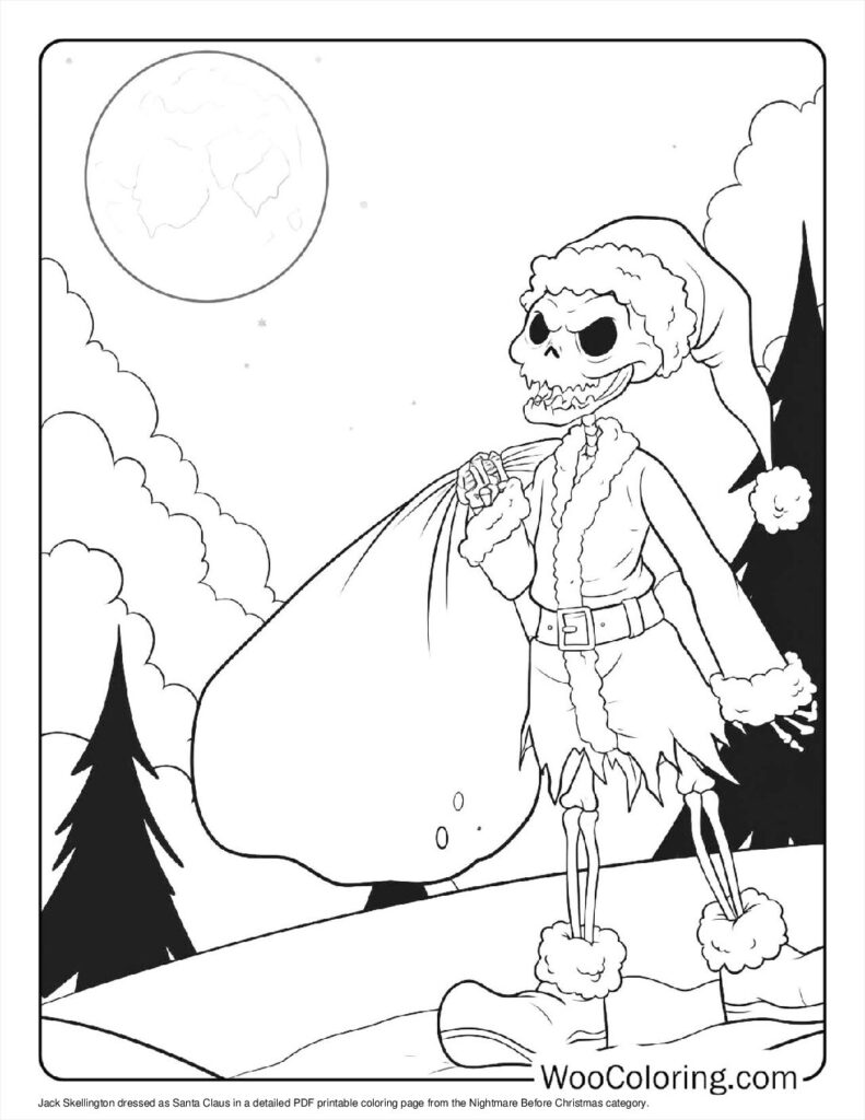 100  Nightmare Before Christmas coloring pages  Free PDF To Print  - 17