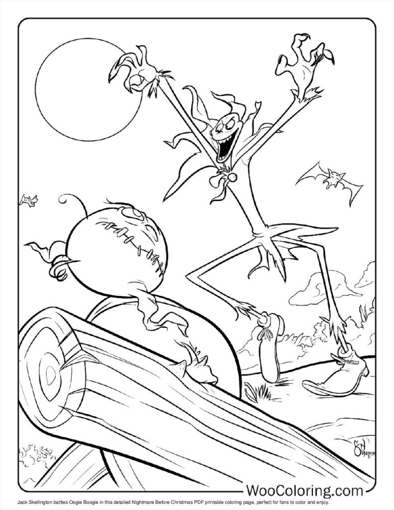 100  Nightmare Before Christmas coloring pages  Free PDF To Print  - 80