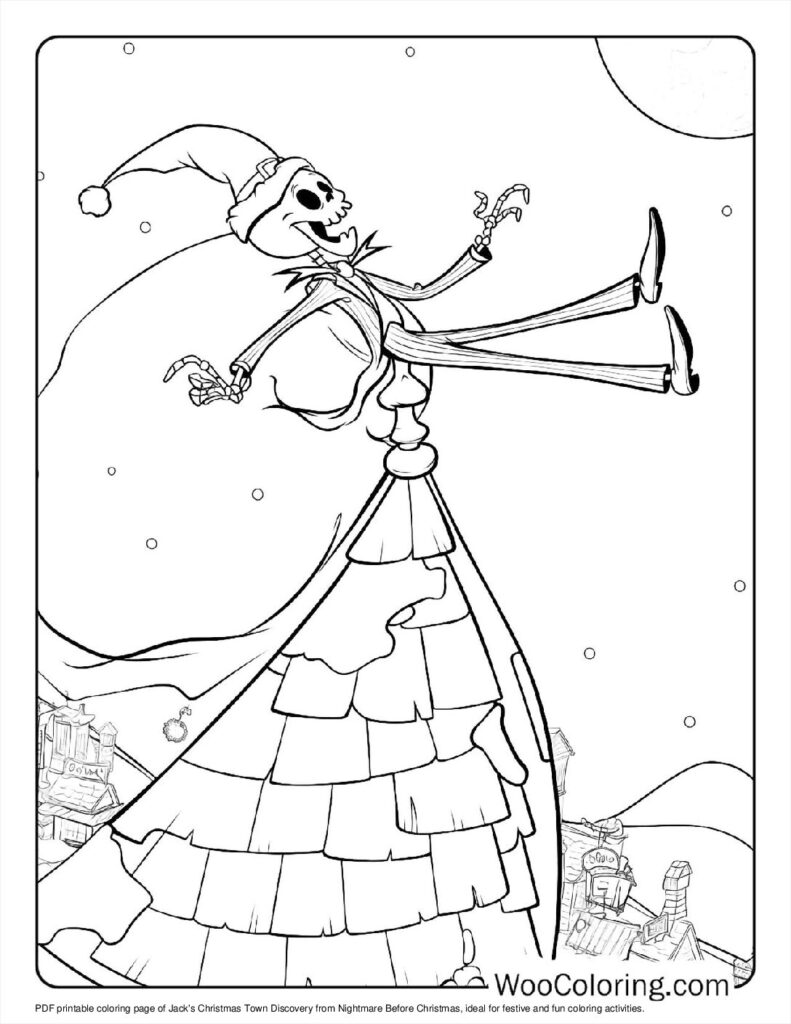 100  Nightmare Before Christmas coloring pages  Free PDF To Print  - 46