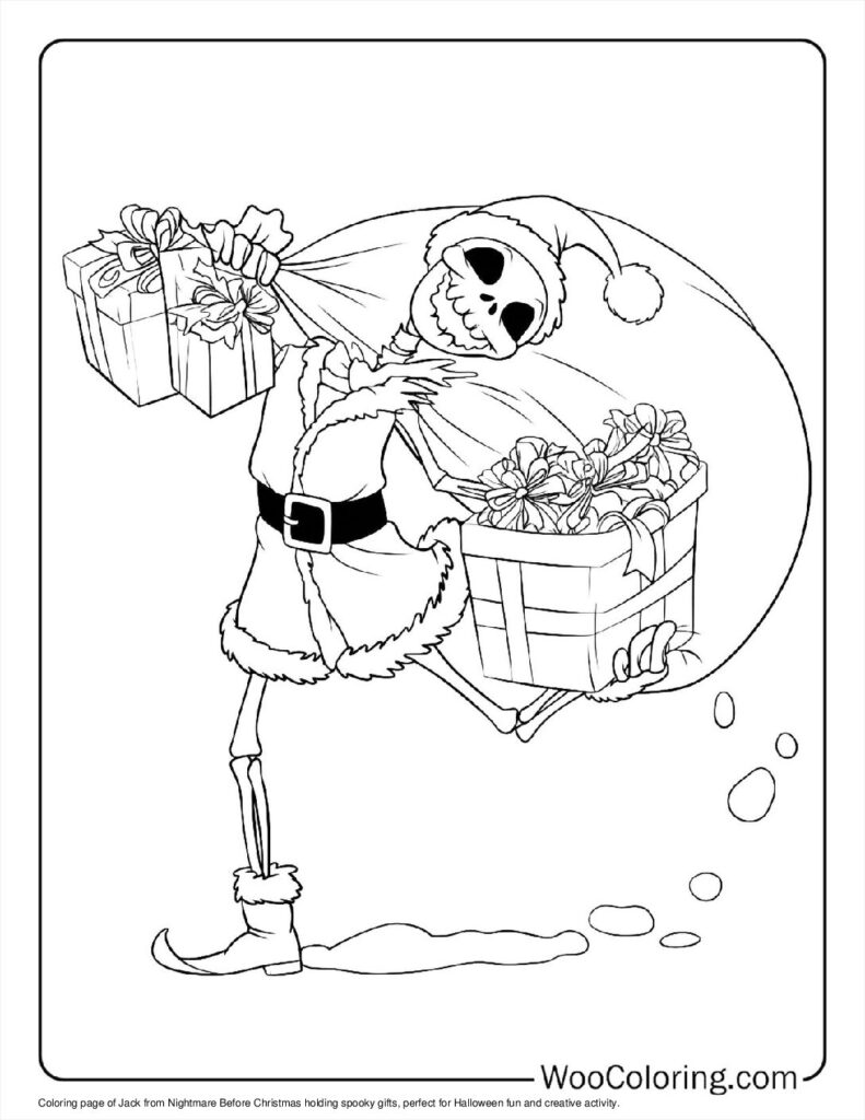 100  Nightmare Before Christmas coloring pages  Free PDF To Print  - 94
