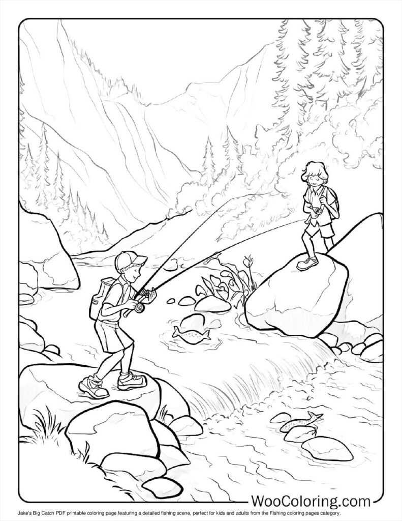 100  Fishing coloring pages  Free PDF To Print  - 87