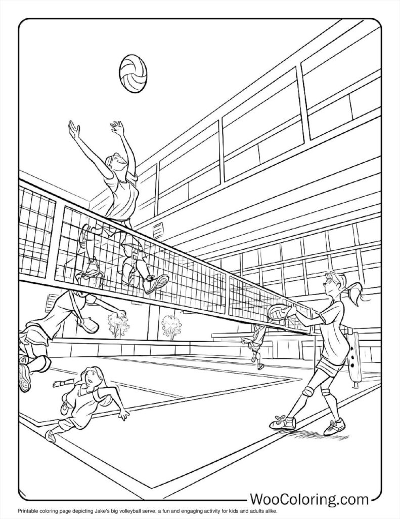 100  Volleyball coloring pages  Free PDF To Print  - 86