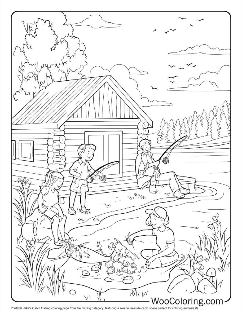 100  Fishing coloring pages  Free PDF To Print  - 70