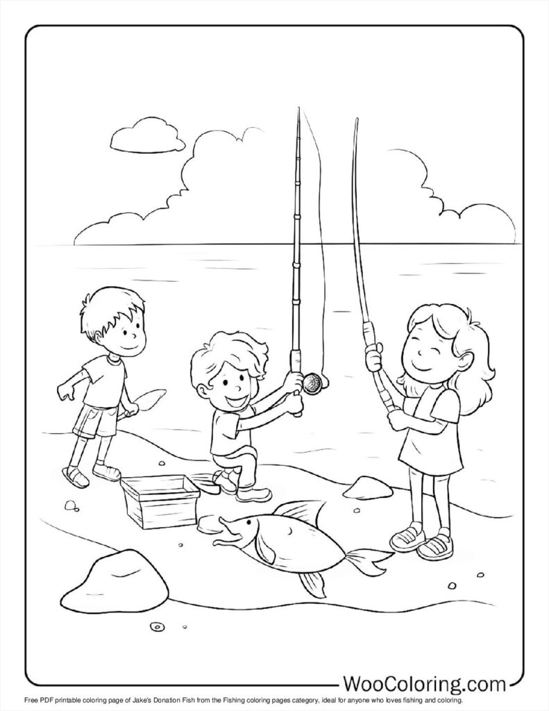 100  Fishing coloring pages  Free PDF To Print  - 7