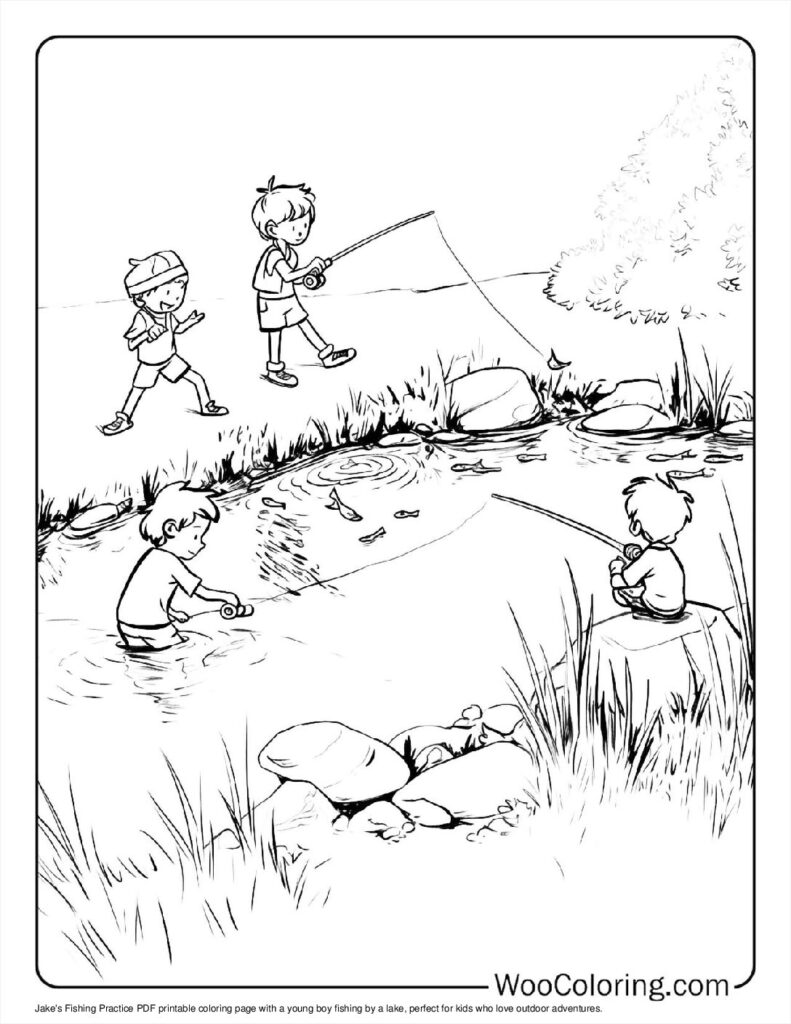 100  Fishing coloring pages  Free PDF To Print  - 49