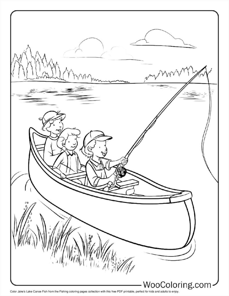 100  Fishing coloring pages  Free PDF To Print  - 18