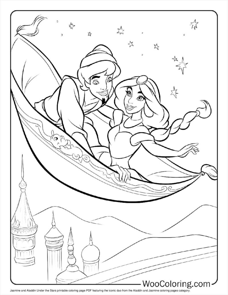 Jasmine and Aladdin under the Stars