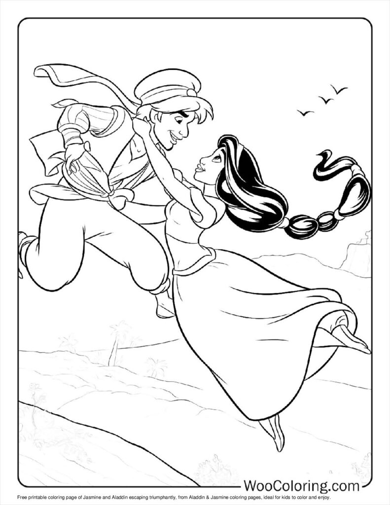 Jasmine and Aladdin's Triumphant Escape For Kids