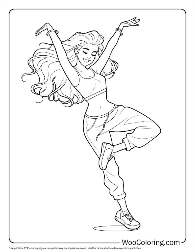 100  Dancing coloring pages  Free PDF To Print  - 73