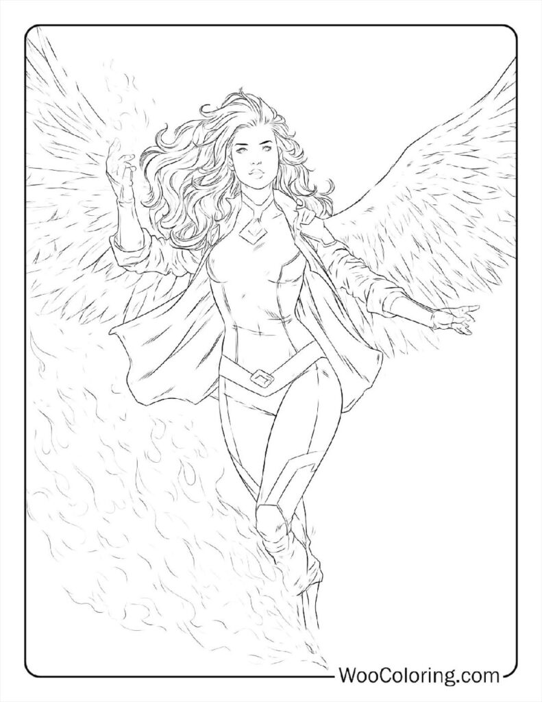 Jean Grey's Phoenix Emergence To Color
