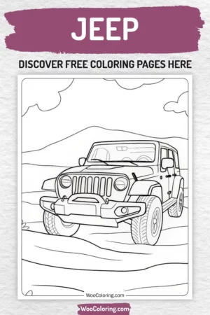 Jeep coloring pages designs for kids