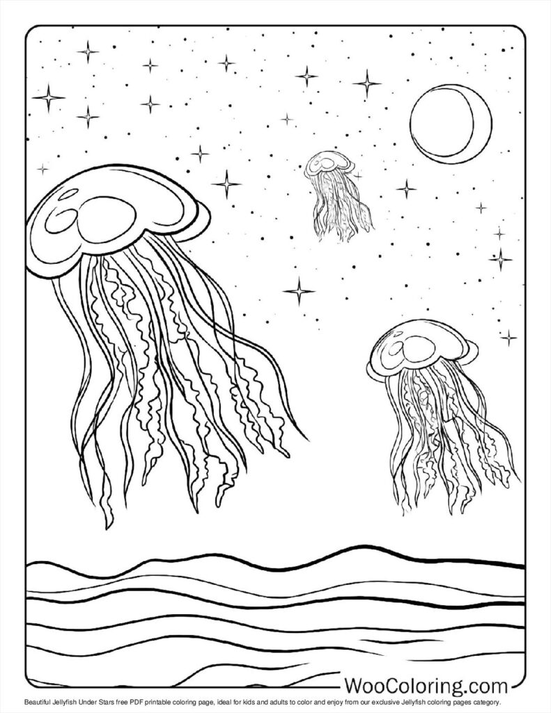 100  Jellyfish coloring pages  Free PDF To Print  - 79